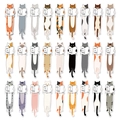 Set of 27 unique cute cartoon cat bookmarks with How to study text for student gifts - Reading Cat Series (QH450) / Single-Sided Printing