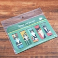 Set van 5 magnetische boekenleggers met schattige cartoon katten op een houten ondergrond - Eenvoudige en leuke kat (CXSQ001)