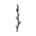 Elegante spilla a ramo di bronzo con gattini di perle argentate per moda femminile - Stile Ramo di Fiori di Prugno (C111-A)