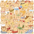 Lot de 50 autocollants marmotte mignons imperméables pour décoration de PC et coque de téléphone - Motifs Assortis