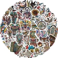 50 adesivi creativi in stile graffiti grottesco per laptop e skateboard dai colori vivaci - Set da 50 fogli non ripetitivi (WES184)