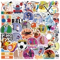 Set van 50 waterdichte sportstickers met iconen voor zwemmen, wielrennen en hardlopen - Sportproject Stijl (AZ268)