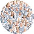 50 adesivi divertenti emoji donna bionda per decorazione laptop e custodia telefono - Donna Bionda Meme (AZ277)