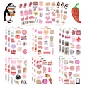 Detalle del juego de pegatinas Bookish para scrapbooking con temas de Romance Reader - Estilo de Tema Amante de Libros (8 Hojas/Paquete) / Multicolor