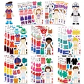 DIY cartoon aankleedstickers voor kinderen met verschillende personages en mode-accessoires - Standaard Stijl