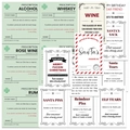 Set of 15 creative waterproof PVC wine bottle labels with funny prescription and holiday themes - Creative Wine Bottle Label Sticker Set
