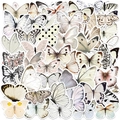Aperçu de divers autocollants papillons imperméables pour scrapbooking et décoration - Papillon Blanc (UU287)