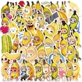50 lustige Bananen-Katzen-Meme-Aufkleber für DIY-Laptops und Koffer-Dekoration - Bananen Katze Emoji Set (AZ273)