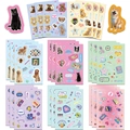 Set di 8 adesivi carini per animali in PVC impermeabile per decorazioni e journaling - Colorato