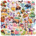 Collection of cute cartoon winter insect stickers with colorful candy-style illustrations - Creative Insect Stickers Pack