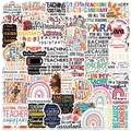 Lot de 50 autocollants étanches pour assistant d'éducation, décoratifs et colorés - 50 Pièces Thème Assistant Enseignement