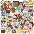 Adesivi carini a tema cibo e snack con dolci e torte per decorazione fai-da-te - Set di 50 pezzi non ripetitivi (WES287)