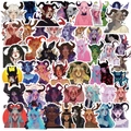 50 pièces d'autocollants graffiti de sorcière fantastique pour bagages et ordinateurs portables - Série de Sorcières de Dessin Animé (50 Feuilles)