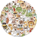 Lot de 60 autocollants mignons d'animaux du zodiaque pour décoration DIY de guitare et téléphone - Douze Signes du Zodiaque (WES293)