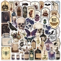 50-tlg. Dark Academia Gothic Sticker Set mit Totenköpfen und mystischen Motiven - Dunkle Ästhetik Tagebuch Stil 2 (WES297)
