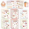 Set of 8 cute rabbit cheese stickers for DIY phone cases and creative journaling decor - Default 8 Sheets/Bag