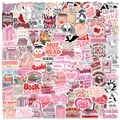 Lot de 102 autocollants roses Bookish avec illustrations de lecture pour ordinateurs - Thème de Lecture (830824205237)