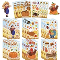 DIY Thanksgiving Aufkleber Set mit Kürbis und Truthahn zum Gestalten für Kinder Bastelspaß - Beutelverpackung / Standard Mehrfarbig