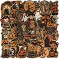 Set di 50 adesivi retrò di Halloween con zucche e fantasmi per decorazione laptop - Graffiti Retro Halloween (PMS240)