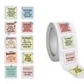 Roll of 500 macaron colorful motivational reminder stickers for planners and journals - 10 Patterns