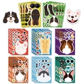 8 fogli di adesivi per cani fai-da-te impermeabili con varie razze e molti accessori - Predefinito 8 fogli/sacchetto