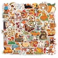 Set di 50 adesivi autunnali con volpe, scoiattolo, zucca e animali del bosco per decori - TT289 Stile Autunnale 2