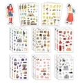 8 fogli di adesivi stile INS fresco con graziose illustrazioni per scrapbooking e diari - Predefinito 8 fogli/sacchetto