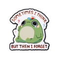 Emaille-Anstecknadel mit Cartoon-Frosch, Propellerhut und 'Sometimes I Think' Spruch - Denkender Frosch Stil (UVXZ176)