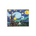Spilla smaltata Notte Stellata di Van Gogh con bordi dorati per giacche di jeans - Stile Notte Stellata (XZ0912)