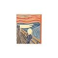 Vue macro détaillée d'une broche en émail au design du tableau Le Cri de Van Gogh - Style Peinture Classique Le Cri (XZ3157)