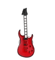 Vibrant red electric guitar enamel brooch pin made of polished alloy for music lovers - Red Electric Guitar Style (A)