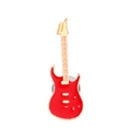Broche de esmalte con forma de guitarra eléctrica roja y detalles en aleación dorada - Estilo de Guitarra Eléctrica Roja (B)