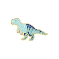 Pin de esmalte de dinosaurio creativo en degradado azul con borde de metal dorado - Estilo Tiranosaurio Rex (XZ6976)