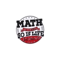 Καρφίτσα σμάλτου με χιουμοριστική ατάκα MATH IS HARD SO IS LIFE σε κόκκινο και μαύρο - Math Is Hard So Is Life Στρογγυλό Στυλ (xz7962)