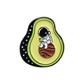 Épinglette créative en émail avec un astronaute sur une planète dans un avocat - Style Avocat Motif Astronaute (QHXZ411)