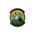 Cute green frog in wheelchair enamel pin with Make The World More Accessible slogan - Accessible World Frog (QHXZ3374)