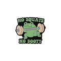 Funny weightlifting frog enamel pin with NO SQUATS NO BOOTY quote for fitness fans - Weightlifting Fitness Frog Style (QHXZ3376)