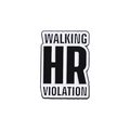 Lustige Walking HR Violation Emaille-Anstecknadel in Schwarz und Weiß für Büro-Humor - Gehender HR-Verstoß (QHXZ1849)