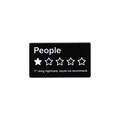 Funny black enamel pin badge with one-star review text and ironic humor design - Nightmare Would Not Recommend (QHXZ1872)