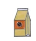 Creative coffee paper bag enamel pin with yellow kraft texture and orange label detail - Coffee Bean Bag (xz7916)