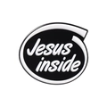 Ovaler Emaille-Pin mit Jesus-Schriftzug und schwarz-weißem Kreuzmuster-Emblem - Jesus Inside Stil (qhxz2407)