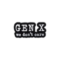 Enamel pin badge featuring GEN X we don't care text in black and white finish - Gen X We Don't Care (QHXZ1939)