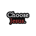 Emaille-Anstecknadel mit dem Text Choose Jesus auf schwarzem Hintergrund und Rot - Choose Jesus Stil (qhxz2409)