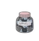 Cat-shaped beads in a Happy Pills medicine bottle with a pink striped lid - Happy Pills Jar of Cats (qhxz3263)