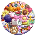 Set di 50 graziosi adesivi 3D dai colori Macaron per decorazioni creative fai-da-te - Predefinito