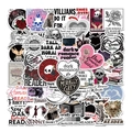 Lot de 50 autocollants Dark Romance Gothic avec crânes et motifs de livres pour ordinateurs - Série Dark Romance (UU185)