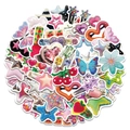 Set di adesivi colorati Y2K stelle e cuori per valigie e decorazione del telefono - Set Adesivi Fermaglio Stella Y2K