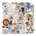 Set di 50 adesivi letterari vintage di Jane Austen per laptop e diari personali - Tema Letterario Jane Austen