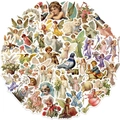 50 pegatinas de arte vintage pintura al óleo con hadas de flores y ángeles para decorar - Estilo Artístico Retro(sku_766647378221)