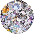 Set van 50 cartoon duivenstickers voor bagage en telefoon met waterdichte PVC-laag - Dagelijks Leven van de Cartoon Duif (SJS250)